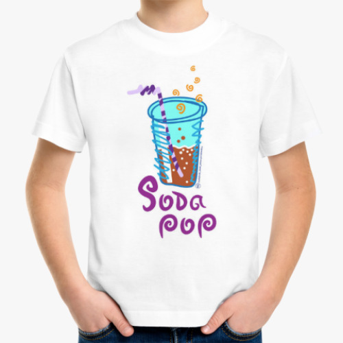 Детская футболка с принтом Газировка