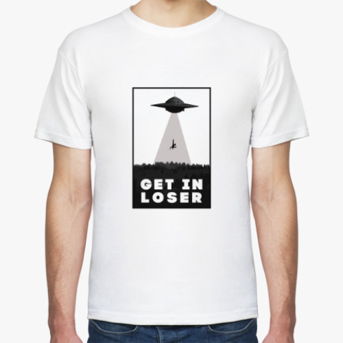 Футболка с принтом Залезай, лузер