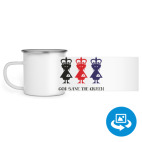 Кружка металлическая белая (круговая запечатка)