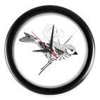 Настенные часы (без цифр) Пташка