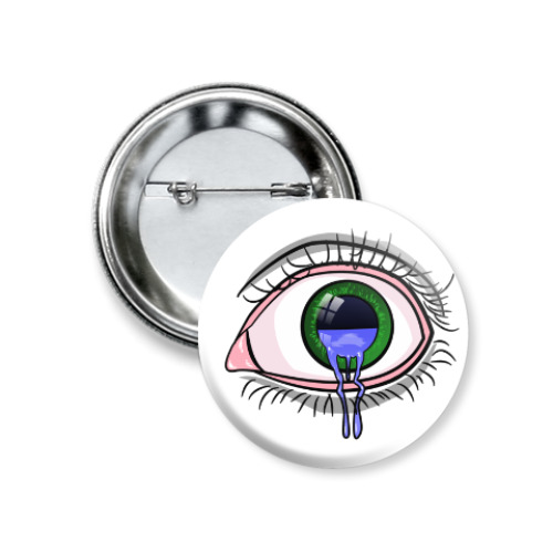 Значок 37мм с принтом Океан