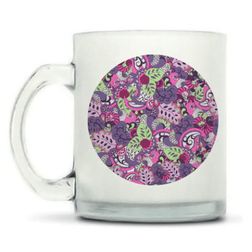 Кружка матовая с принтом Color doodle