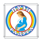 Магнит 6.5 x 6.5 см ПузиРадуга