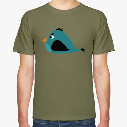 Футболка с принтом Злая птица