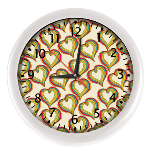 Настенные часы с принтом Абстрактная любовь