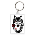 Брелок 5.7 x 4.1 см Волк и Роза