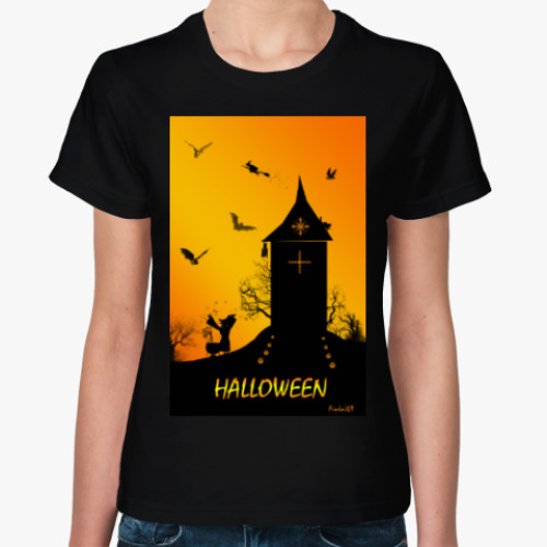 Женская футболка с принтом Halloween