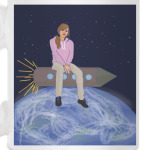 девушка на ракете