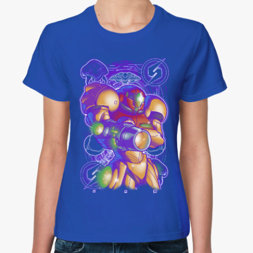 Женская футболка с принтом Самус Аран