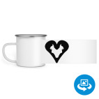 Кружка металлическая белая (круговая запечатка)