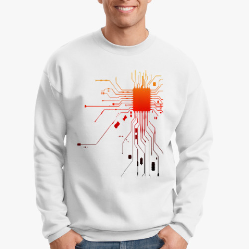 Свитшот с принтом Микропроцессор