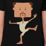 Смешной нарисованный каратист