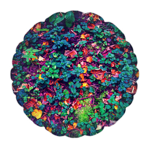 Подушка с принтом Осенний листопад