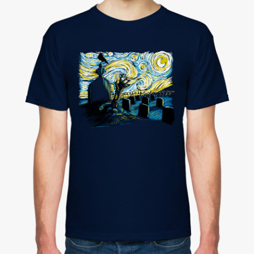 Футболка с принтом Звездая Ночь Хеллоуина