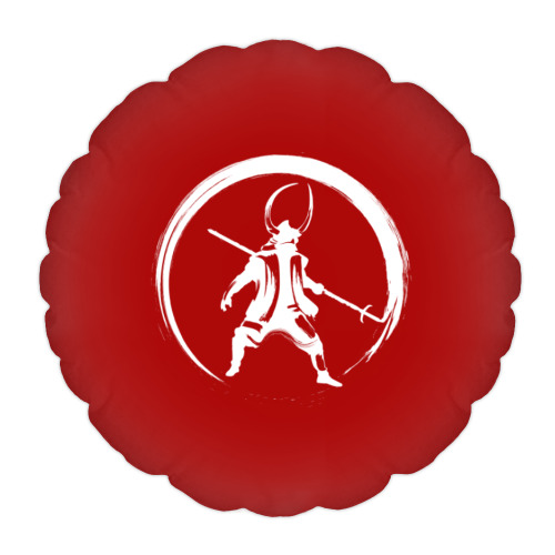 Подушка с принтом Самурай (samurai)