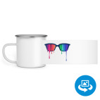 Кружка металлическая белая (круговая запечатка)