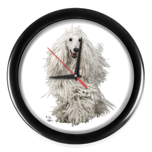 Настенные часы с принтом Собака