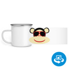 Кружка металлическая белая (круговая запечатка)