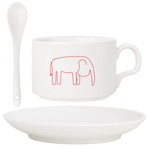 Кофейный набор с принтом Слон