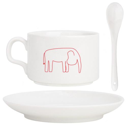 Кофейный набор с принтом Слон