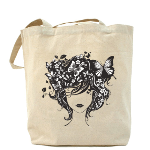 Сумка шоппер с принтом Девушка