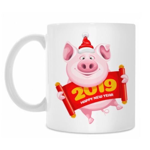 Кружка с принтом Символ 2019 года