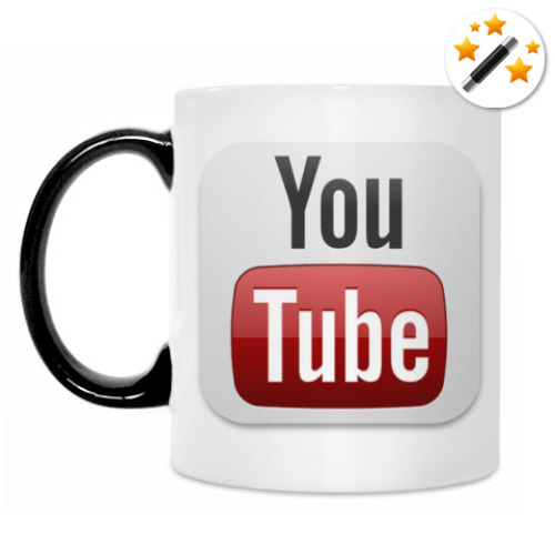 Кружка-хамелеон с принтом YouTube