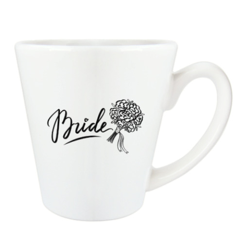 Чашка Латте с принтом Свадебная тематика. Wedding