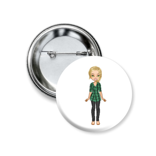 Значок 37мм с принтом Brilla