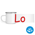 Кружка металлическая белая (круговая запечатка)