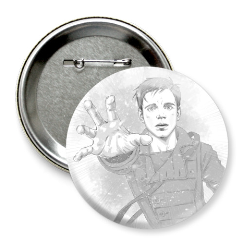 Значок 75мм с принтом Bucky Barnes