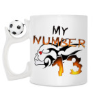 Кружка с футбольным мячиком