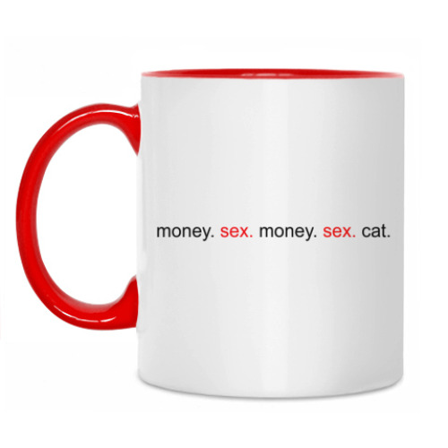 Кружка Money. Sex. Cat.