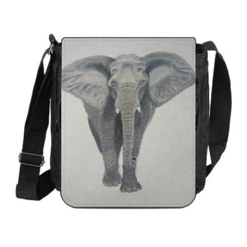 Сумка на плечо (мини-планшет) с принтом Слон