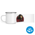 Кружка металлическая белая (круговая запечатка)