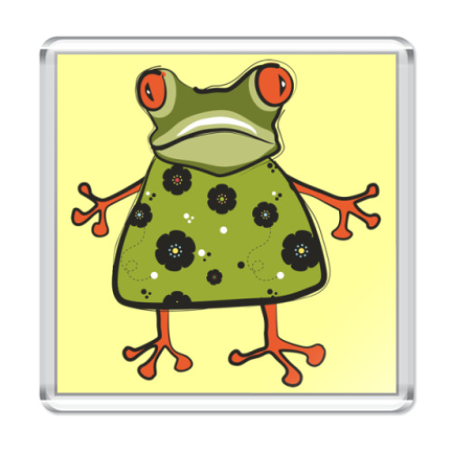 Магнит с принтом  'Жабы'