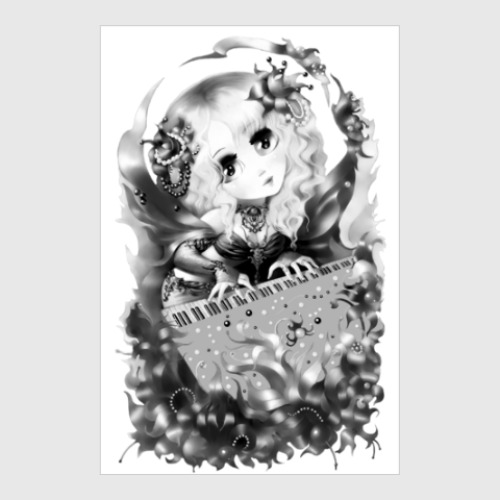 Постер с принтом Пианистка