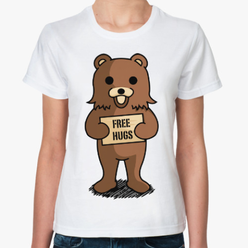 Классическая футболка с принтом Мишка