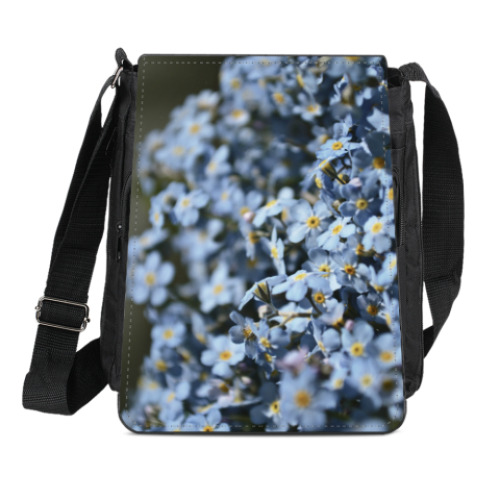 Сумка-планшет с принтом Незабудки