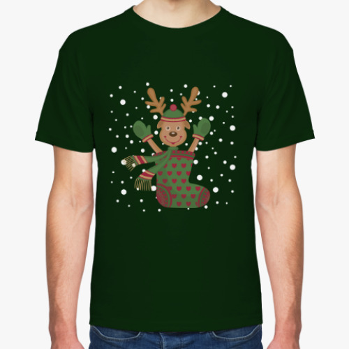 Футболка с принтом Новогодний сюрприз