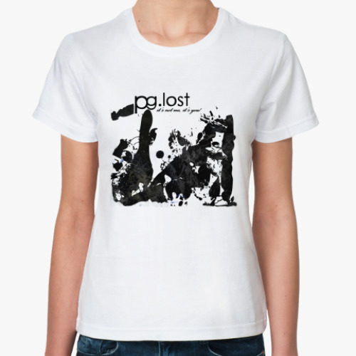 Классическая футболка с принтом pg.lost