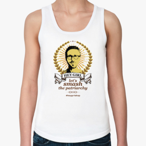 Женская майка с принтом Гослинг в лучах