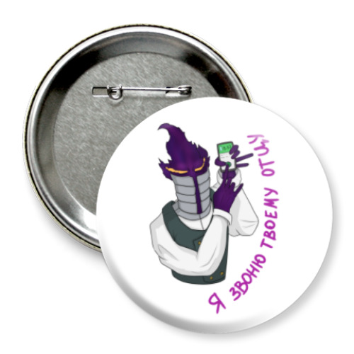 Значок 75мм с принтом Курогири аниме Моя геройская академия