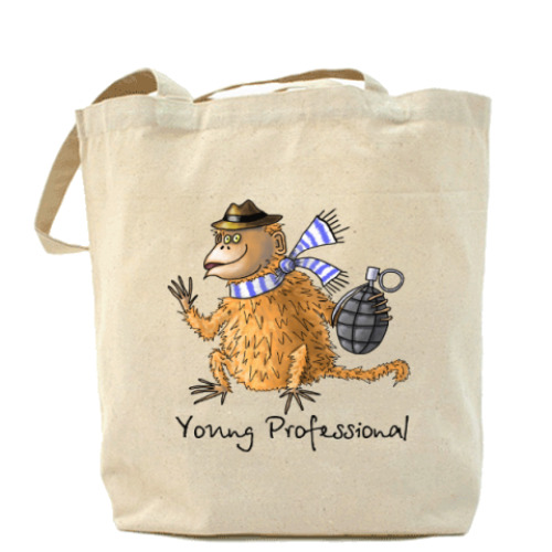 Сумка шоппер с принтом Молодой профессионал