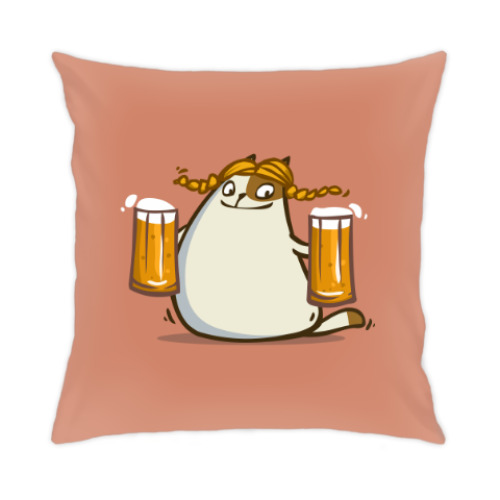 Подушка с принтом Пятничный Котик №22