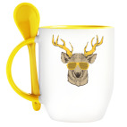 Олень хипстер в очках