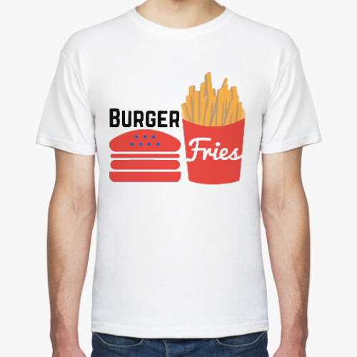 Футболка с принтом Бургер и фри
