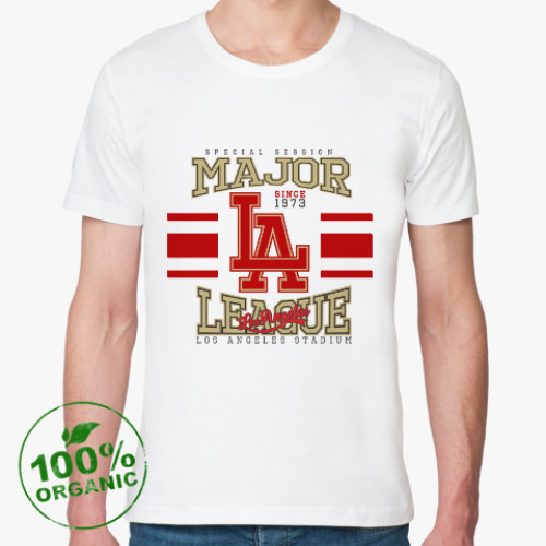 Футболка из органик-хлопка с принтом Главная лига