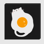 Холст 40 х 40 см Кот-яичница