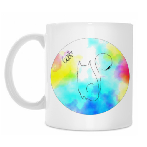 Кружка с принтом Кошка